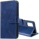 Samsung Galaxy S20 Hoesje Wallet Book Case Voor Pasjes Lines Blauw afbeelding 6