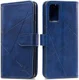 Samsung Galaxy S20 Hoesje Wallet Book Case Voor Pasjes Lines Blauw afbeelding 9