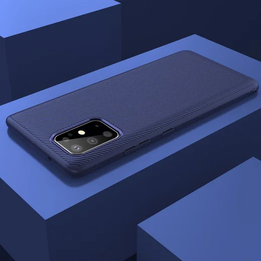 Samsung Galaxy S20 Plus Hoesje Twill Slim Textuur Blauw afbeelding 9