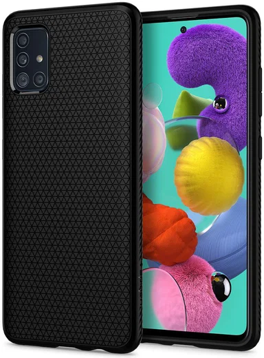 Spigen Liquid Air Samsung Galaxy A51 Hoesje Matte Zwart afbeelding 1