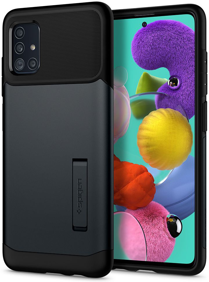 Spigen Slim Armor Samsung Galaxy A51 Hoesje Metal Slate afbeelding 1
