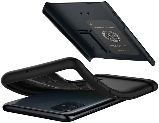 Spigen Slim Armor Samsung Galaxy A51 Hoesje Metal Slate afbeelding 2