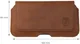 Rosso Deluxe Hoesje Belt Case Met Riemlus Echt Leer Medium Bruin afbeelding 4