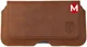 Rosso Deluxe Hoesje Belt Case Met Riemlus Echt Leer Medium Bruin afbeelding 1