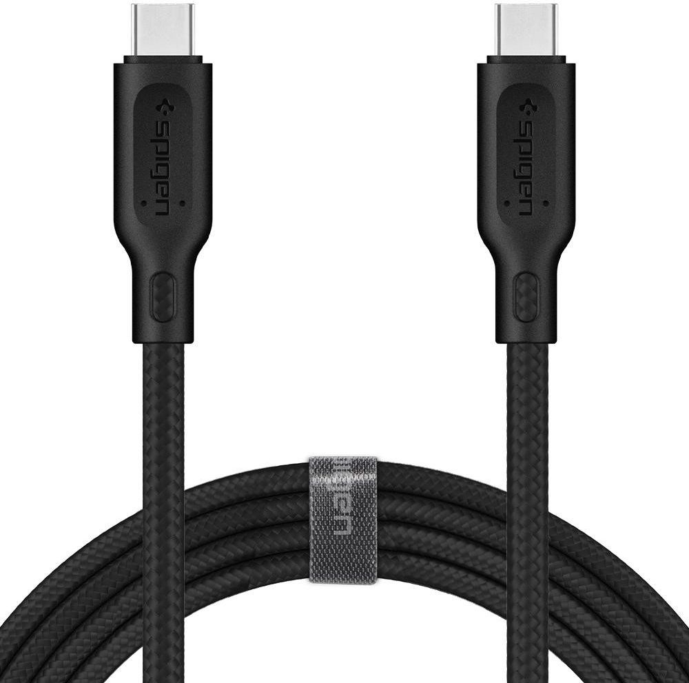Spigen DuraSync Fast Charge USB-C naar USB-C 2.0 Kabel 1.5m Zwart afbeelding 1