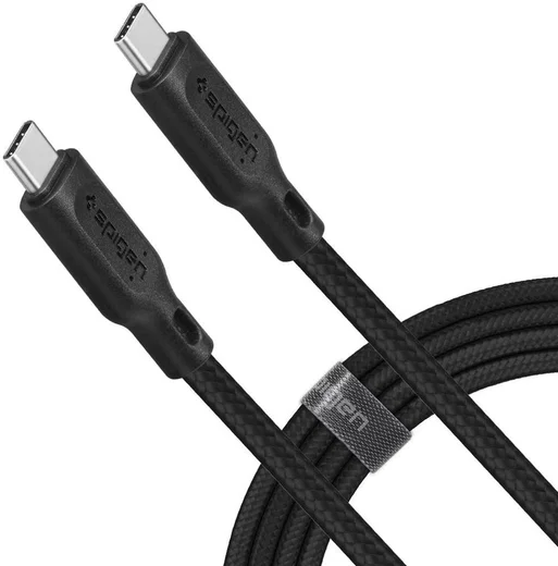 Spigen DuraSync Fast Charge USB-C naar USB-C 2.0 Kabel 1.5m Zwart afbeelding 2