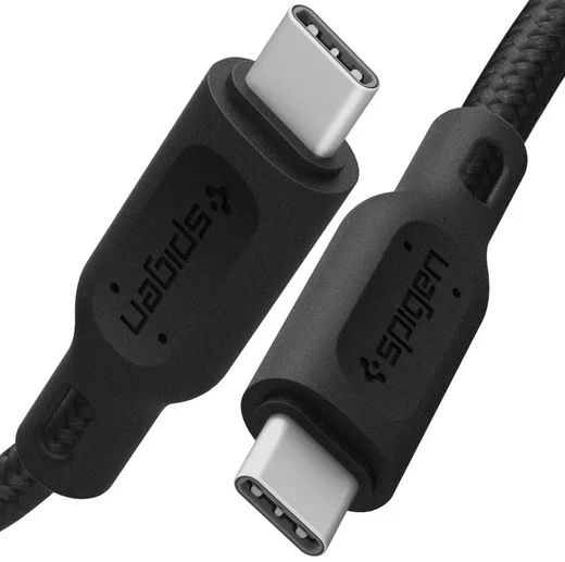 Spigen DuraSync Fast Charge USB-C naar USB-C 2.0 Kabel 1.5m Zwart afbeelding 3