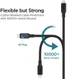 Spigen DuraSync Fast Charge USB-C naar USB-C 2.0 Kabel 1.5m Zwart afbeelding 6