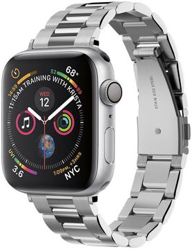Spigen - Modern Fit Apple Watch Bandje - 1-9/SE 41MM/40MM/38MM - RVS - Zilver