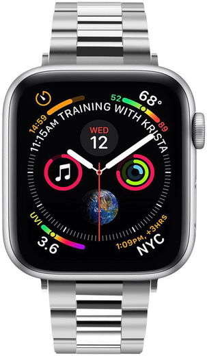 Spigen - Modern Fit Apple Watch Bandje - 1-9/SE 41MM/40MM/38MM - RVS - Zilver afbeelding 2