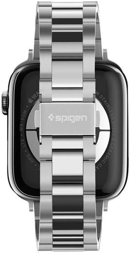 Spigen - Modern Fit Apple Watch Bandje - 1-9/SE 41MM/40MM/38MM - RVS - Zilver afbeelding 3