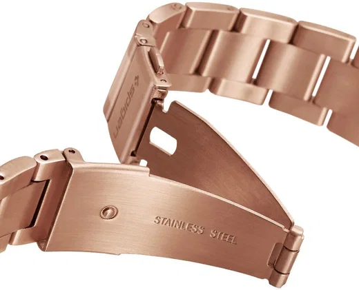 Spigen - Modern Fit Apple Watch Bandje - 1-9/SE 41MM/40MM/38MM - RVS - Roze Goud afbeelding 6