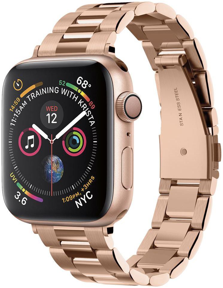 Spigen - Modern Fit Apple Watch Bandje - 1-9/SE 41MM/40MM/38MM - RVS - Roze Goud afbeelding 1