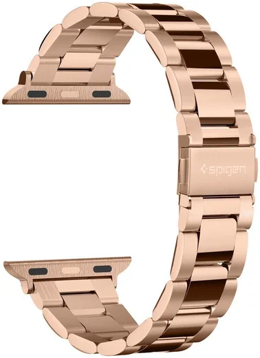 Spigen - Modern Fit Apple Watch Bandje - 1-9/SE 41MM/40MM/38MM - RVS - Roze Goud afbeelding 4