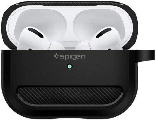 Spigen Rugged Armor Apple AirPods Pro Hoesje Zwart afbeelding 1