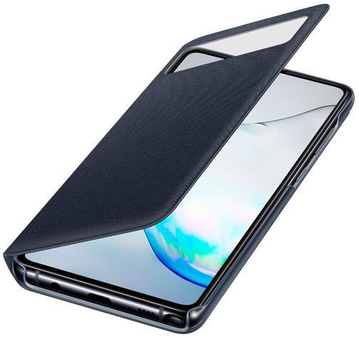 Origineel Samsung Galaxy Note 10 Lite Hoesje S-View Wallet Cover Zwart afbeelding 1