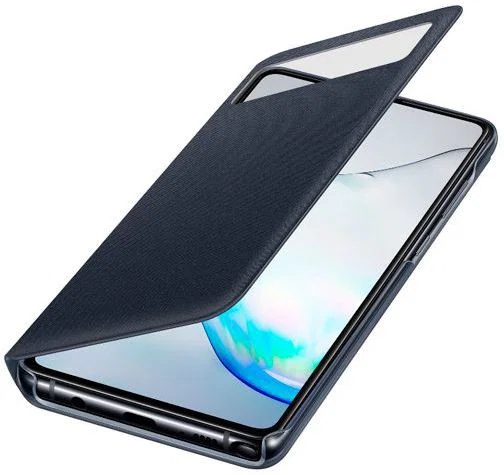 Origineel Samsung Galaxy Note 10 Lite Hoesje S-View Wallet Cover Zwart afbeelding 1