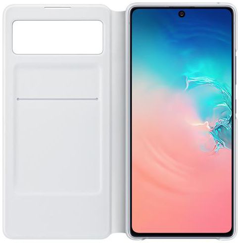 Origineel Samsung Galaxy S10 Lite Hoesje S-View Wallet Cover Wit afbeelding 2