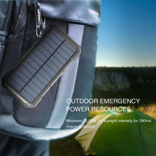 4smarts TitanPack Solar Powerbank 20.000 mAh met Stofdichte Poorten afbeelding 4