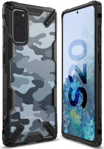 Ringke Fusion X Samsung Galaxy S20 Hoesje Camo Design Zwart afbeelding 2