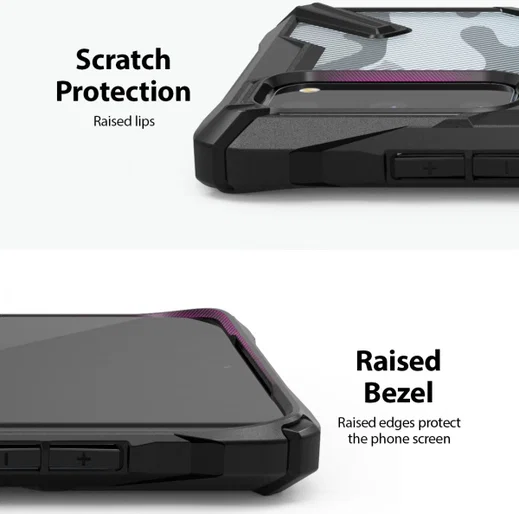 Ringke Fusion X Samsung Galaxy S20 Hoesje Camo Design Zwart afbeelding 7