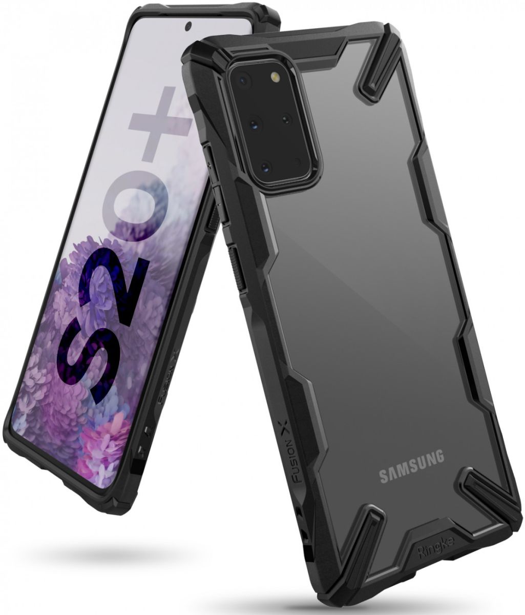 Ringke Fusion X Samsung Galaxy S20 Plus Hoesje Transparant/Zwart afbeelding 1