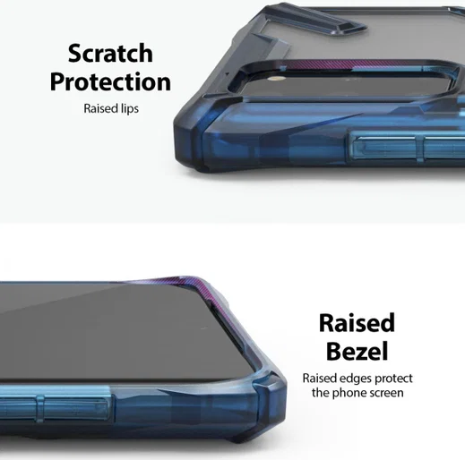 Ringke Fusion X Samsung Galaxy S20 Plus Hoesje Transparant/Blauw afbeelding 8