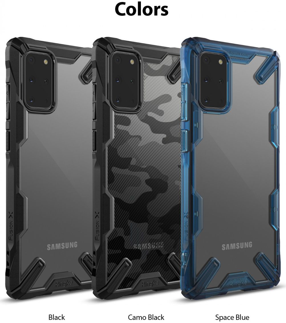 Ringke Fusion X Samsung Galaxy S20 Plus Hoesje Camo Design Zwart afbeelding 13