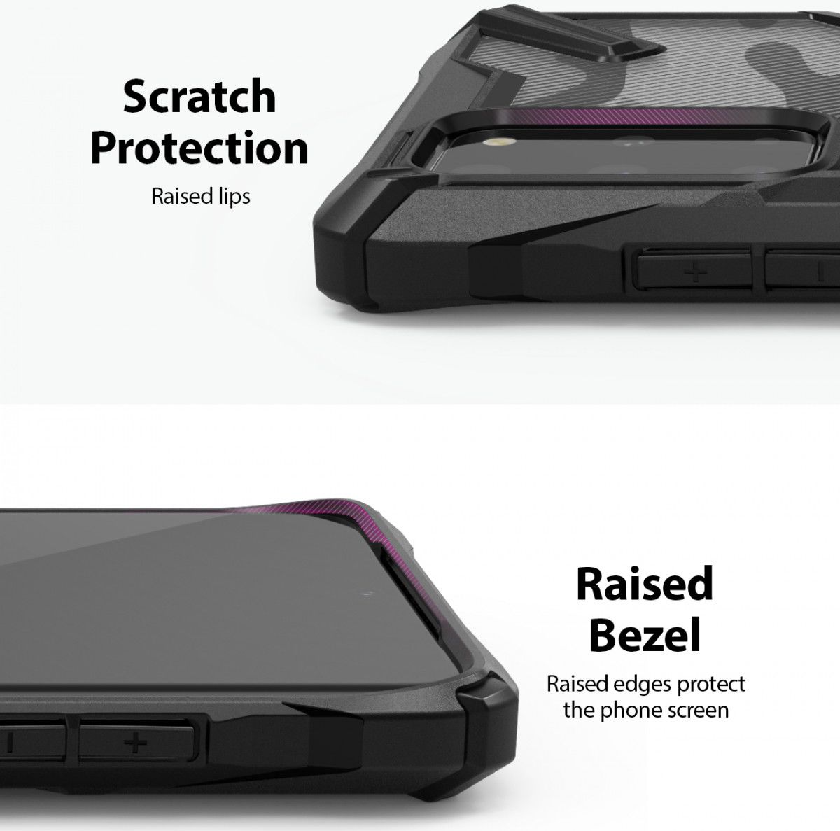 Ringke Fusion X Samsung Galaxy S20 Plus Hoesje Camo Design Zwart afbeelding 8
