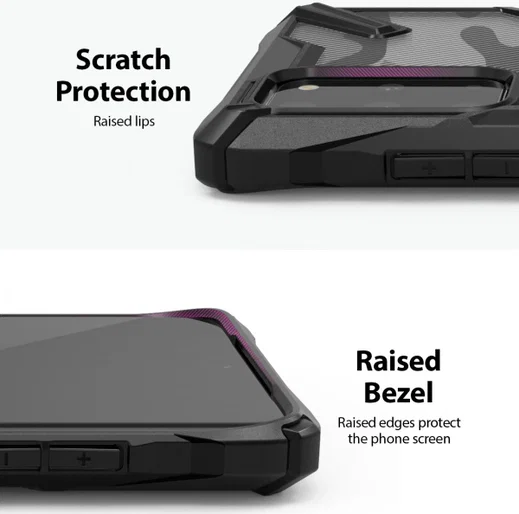 Ringke Fusion X Samsung Galaxy S20 Plus Hoesje Camo Design Zwart afbeelding 8