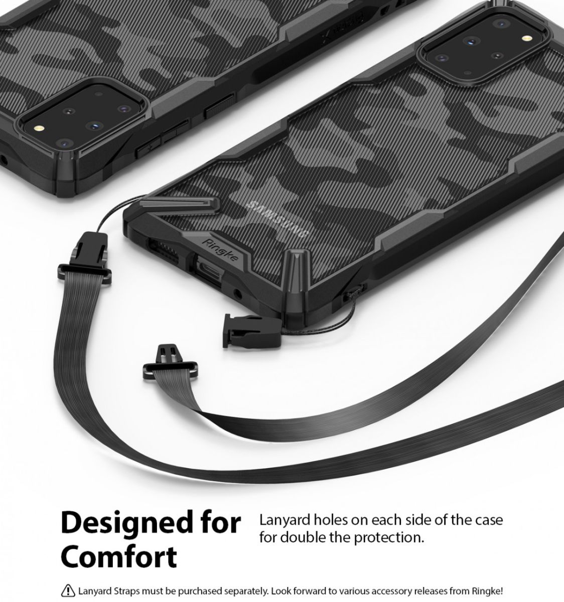 Ringke Fusion X Samsung Galaxy S20 Plus Hoesje Camo Design Zwart afbeelding 10