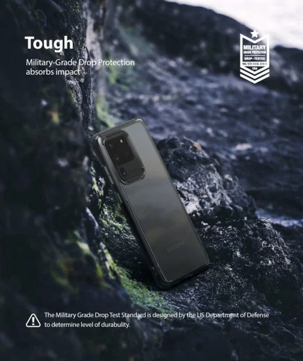 Ringke Fusion Samsung Galaxy S20 Ultra Hoesje Transparant/Zwart afbeelding 2