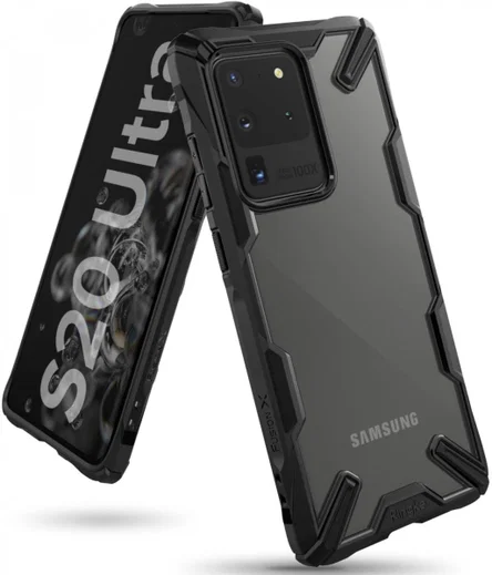 Ringke Fusion X Samsung Galaxy S20 Ultra Hoesje Transparant/Zwart afbeelding 1