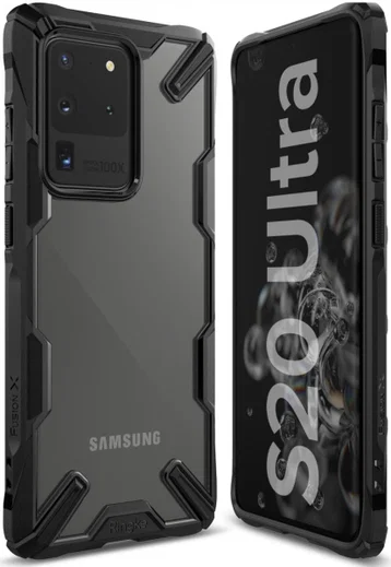 Ringke Fusion X Samsung Galaxy S20 Ultra Hoesje Transparant/Zwart afbeelding 5