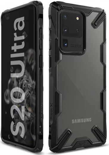 Ringke Fusion X Samsung Galaxy S20 Ultra Hoesje Transparant/Zwart afbeelding 6