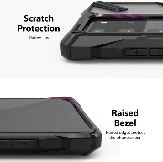 Ringke Fusion X Samsung Galaxy S20 Ultra Hoesje Transparant/Zwart afbeelding 8