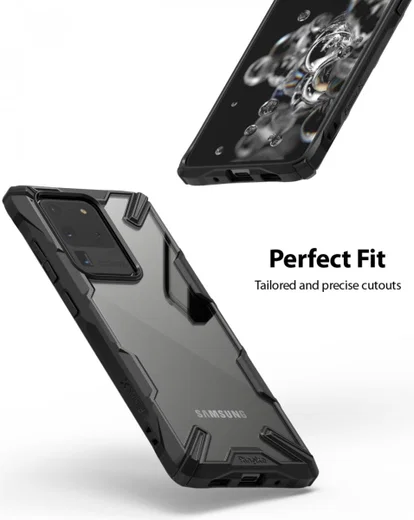 Ringke Fusion X Samsung Galaxy S20 Ultra Hoesje Transparant/Zwart afbeelding 9