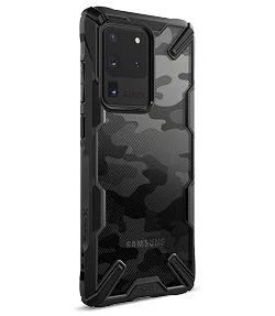 Ringke Fusion X Samsung Galaxy S20 Ultra Hoesje Camo Design Zwart afbeelding 4