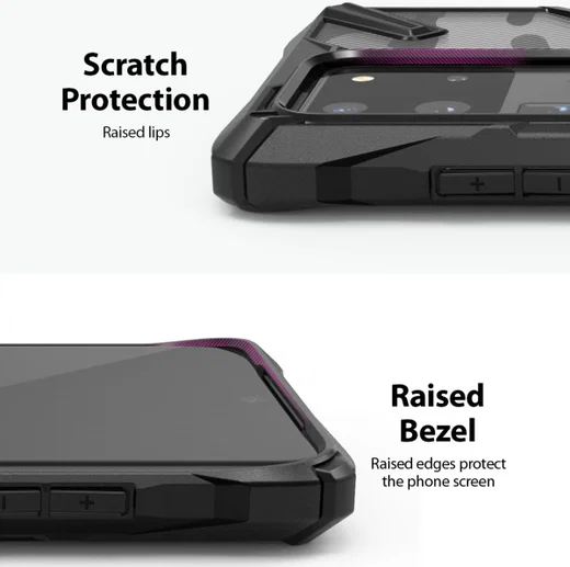 Ringke Fusion X Samsung Galaxy S20 Ultra Hoesje Camo Design Zwart afbeelding 8