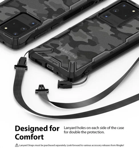 Ringke Fusion X Samsung Galaxy S20 Ultra Hoesje Camo Design Zwart afbeelding 10
