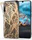 HappyCase Samsung Galaxy A70 Flexibel TPU Hoesje Golden Leaves Print afbeelding 2
