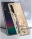 HappyCase Samsung Galaxy A70 Flexibel TPU Hoesje Golden Leaves Print afbeelding 4