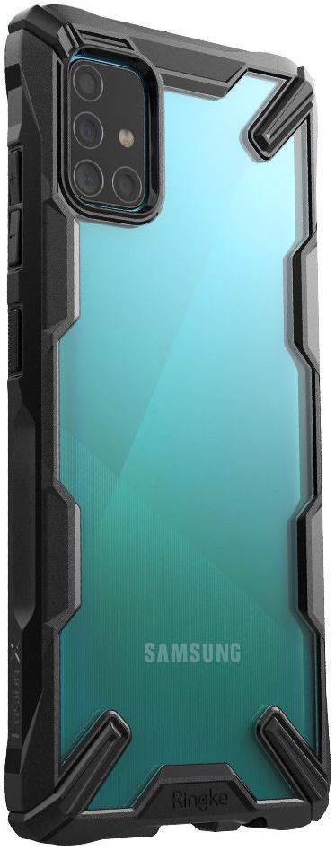Ringke Fusion X Samsung Galaxy A71 Hoesje Transparant/Zwart afbeelding 2