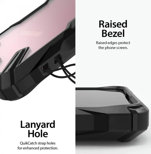 Ringke Fusion X Samsung Galaxy A71 Hoesje Transparant/Zwart afbeelding 5