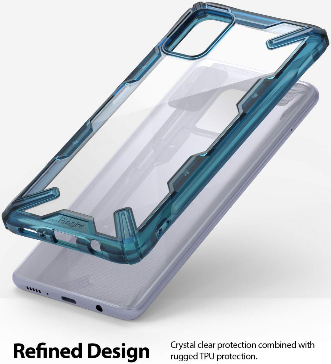 Ringke Fusion X Samsung Galaxy A71 Hoesje Transparant/Blauw afbeelding 2