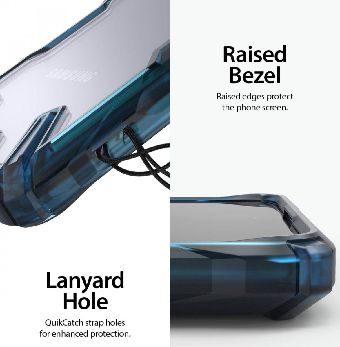 Ringke Fusion X Samsung Galaxy A71 Hoesje Transparant/Blauw afbeelding 4