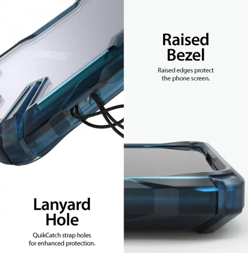 Ringke Fusion X Samsung Galaxy A71 Hoesje Transparant/Blauw afbeelding 4