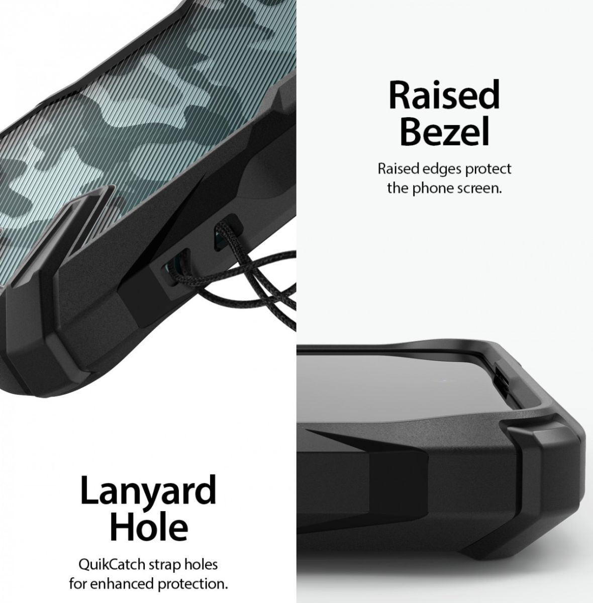 Ringke Fusion X Samsung Galaxy A71 Hoesje Camo Design Zwart afbeelding 6