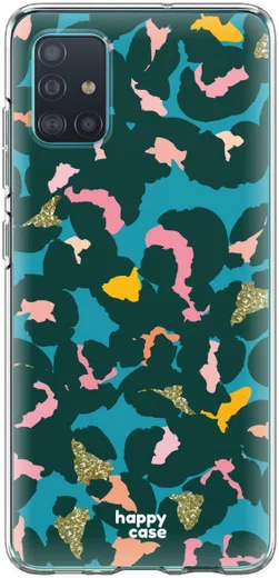 HappyCase Samsung Galaxy A71 Hoesje Flexibel TPU Summer Leopard Print afbeelding 1