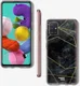 HappyCase Samsung Galaxy A71 Hoesje Flexibel TPU Zwart Marmer Print afbeelding 8